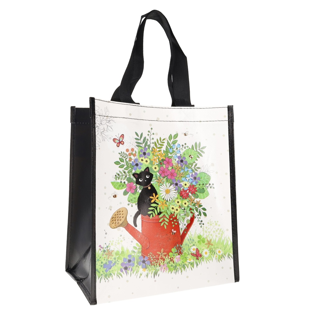 SAC CABAS EN PLASTIQUE RECYCLE BUG ART CHATON ARROSOIR