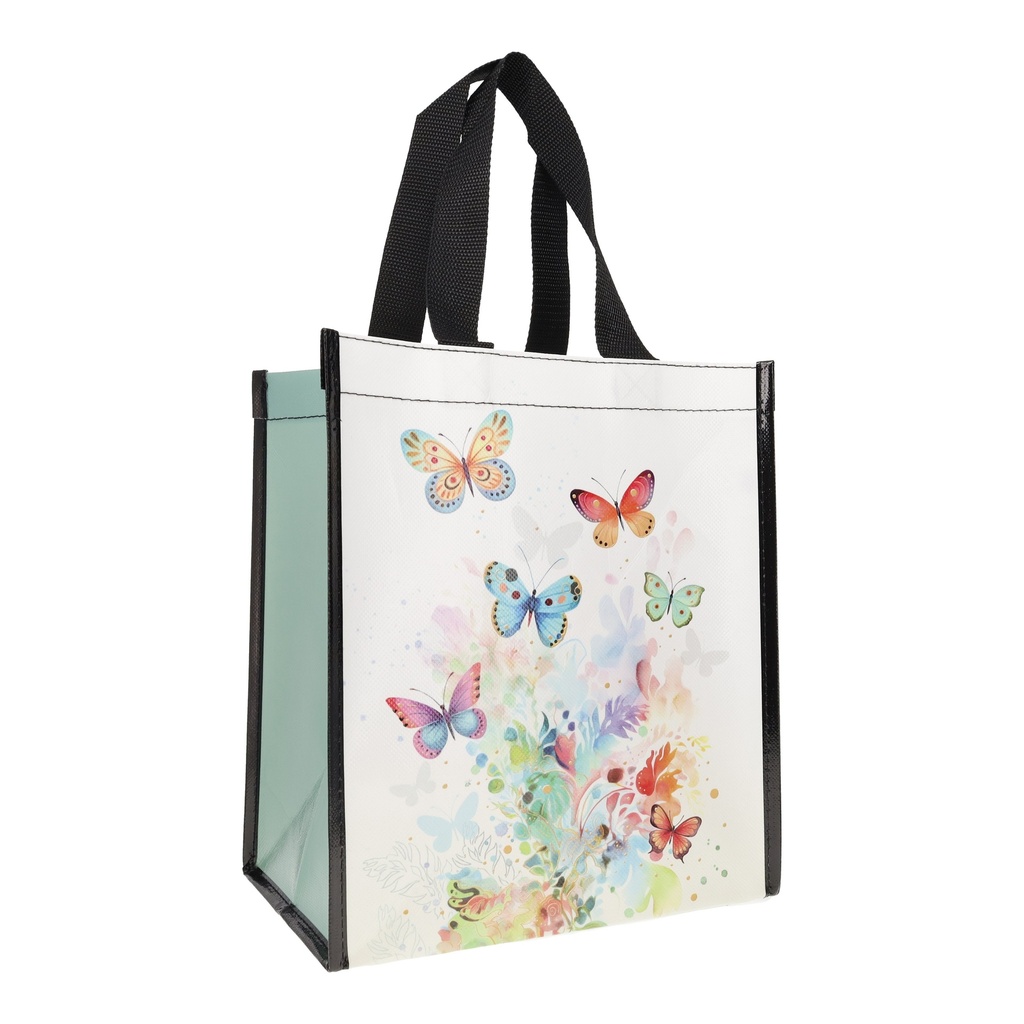 SAC CABAS EN PLASTIQUE RECYCLE PORTFOLIO PAPILLONS