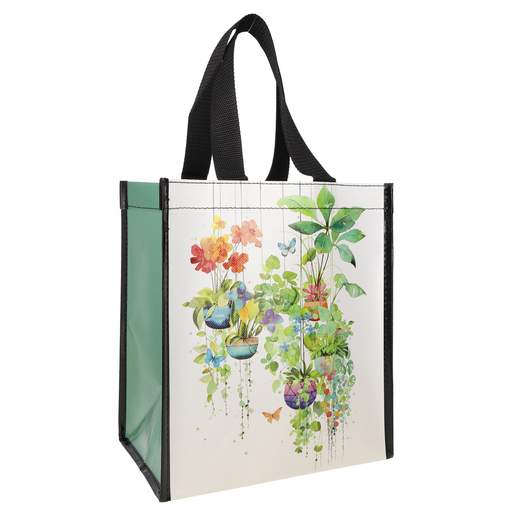 SAC CABAS EN PLASTIQUE RECYCLE PORTFOLIO PLANTES SUSPENDUES