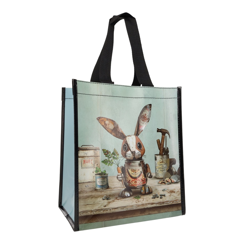 SAC CABAS EN PLASTIQUE RECYCLE SCRAPS LAPIN