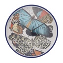 HORLOGE PLASTIQUE 30 CM ENCYCLOPEDIA PAPILLONS BLEU