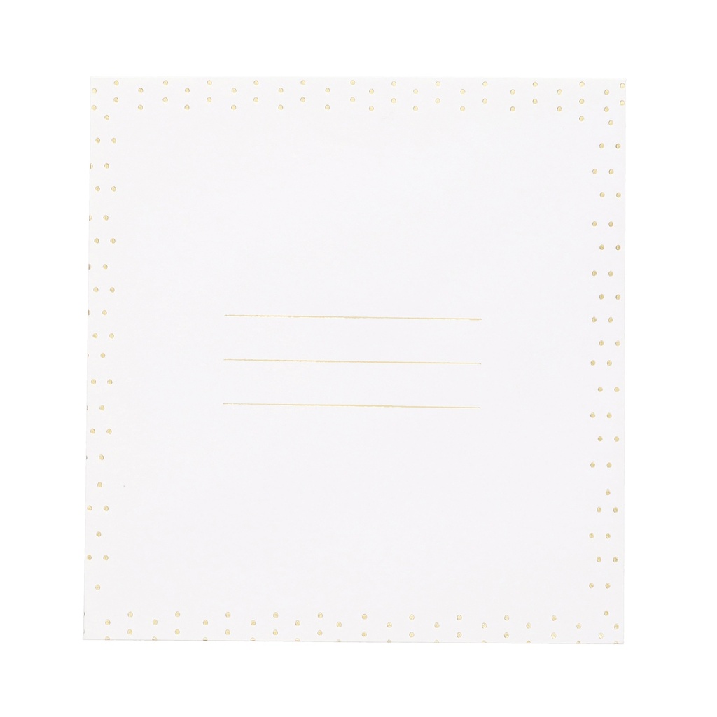 ENVELOPPE POUR CP 13 X 13 KIUB BLANCHE ET POIS