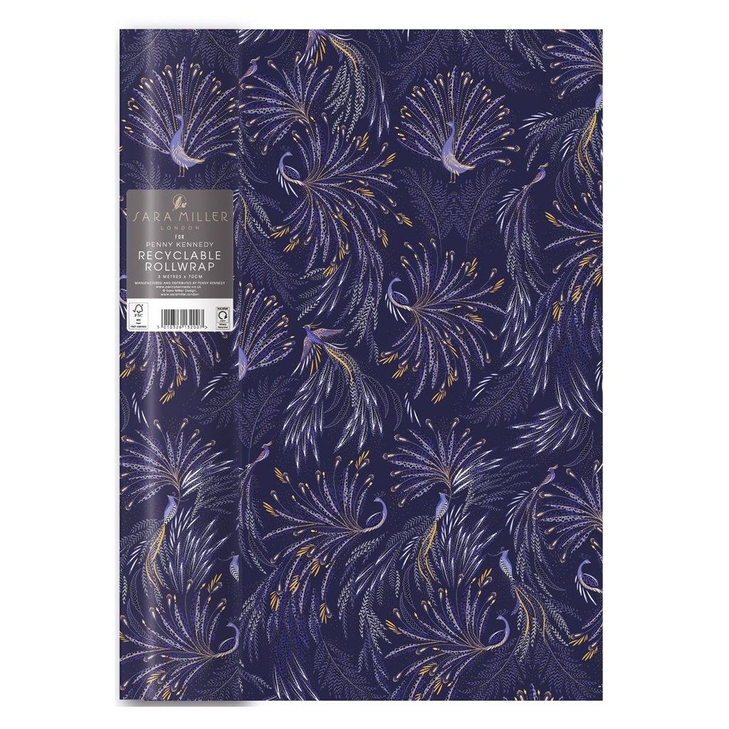 PAPIER CADEAU SARA MILLER PAON BLEU NUIT