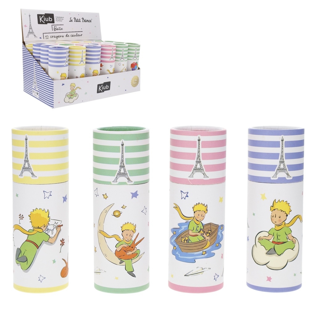 BOITE DE 12 MINIS CRAYONS DE COULEUR EN DISPLAY LPP A PARIS ENFANT ASSORTIS