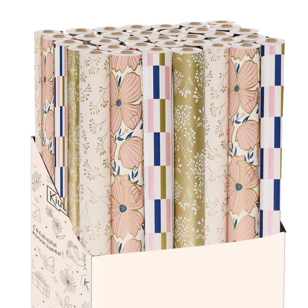 PAPIER CADEAU 2M KIUB FLORAL 