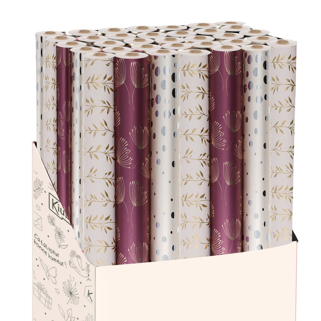 PAPIER CADEAU 2M KIUB MÉTALLISÉ