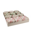 BOITE CADEAU PETITE IMPRIMEE - NOEL KRAFT SAPIN HOUX ETOILE ASSORTIS