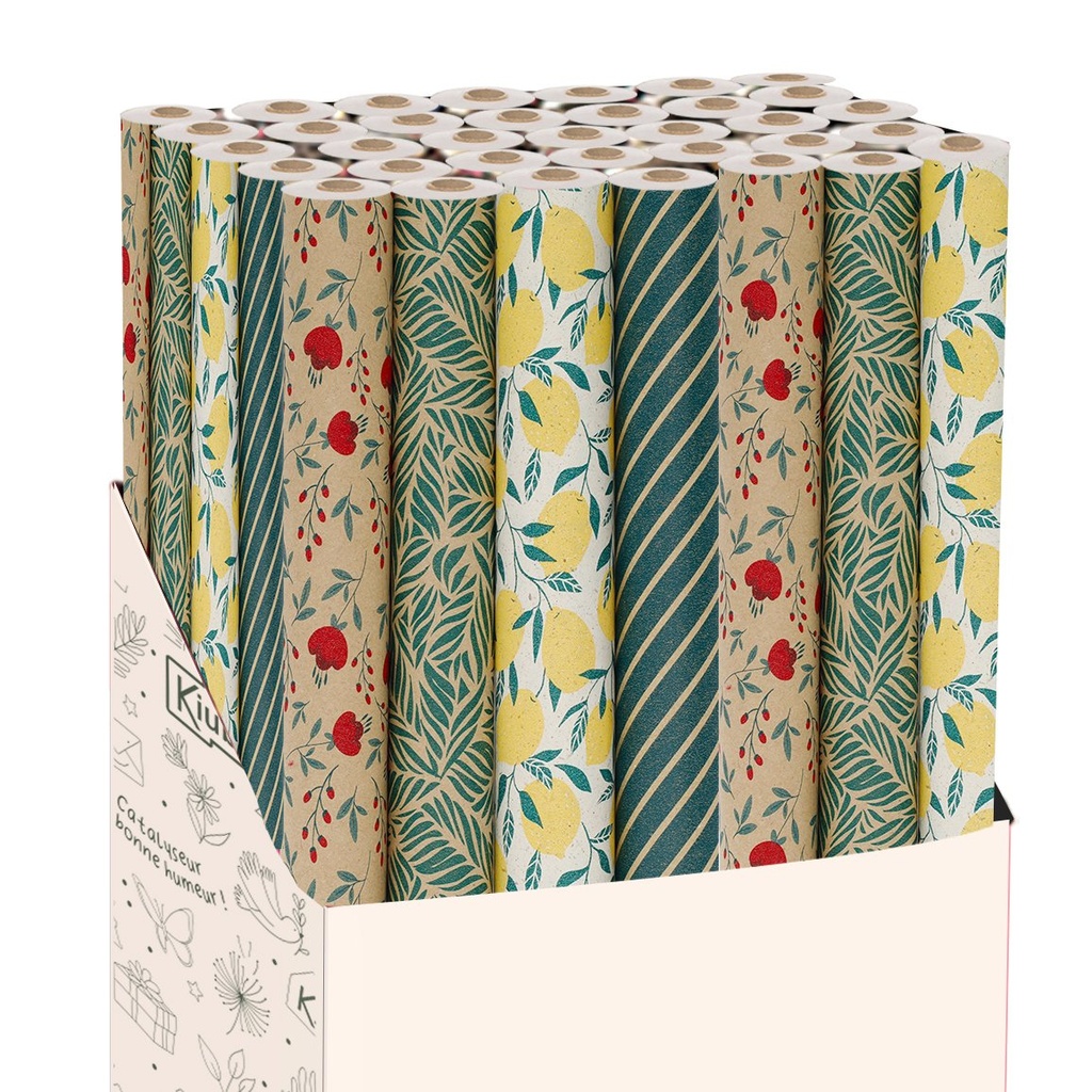 PAPIER CADEAU 2M KIUB KRAFT 100% RECYCLÉ