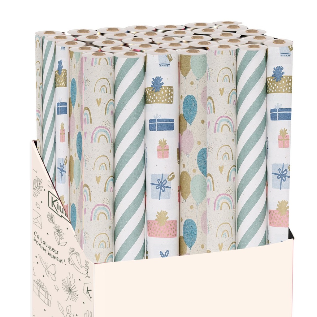 PAPIER CADEAU 2M KIUB ANNIVERSAIRE 100% RECYCLÉ