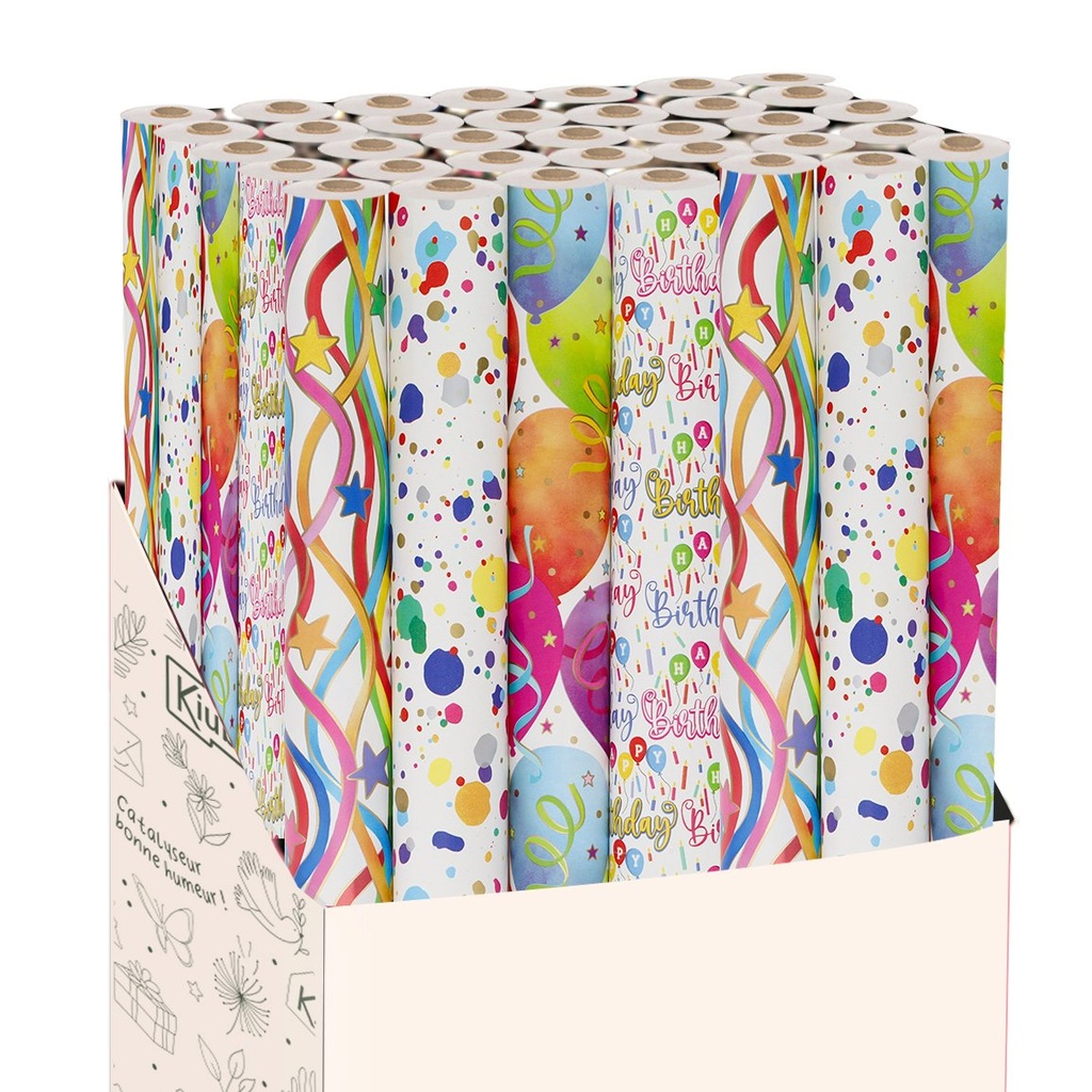 PAPIER CADEAU 4 M KIUB ANNIVERSAIRE 