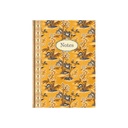CARNET DE NOTE 48 PAGES 10,5 X 15 CM - PATTERN JAUNE FLEURS