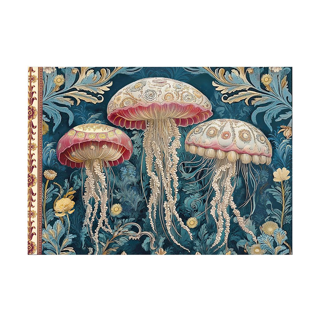 CAHIER ILLUSTRE 48 PAGES 21 X 15 CM - ART NOUVEAU MEDUSES