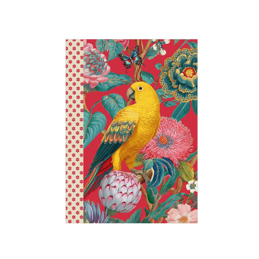 CARNET DE NOTE 48 PAGES 10,5 X 15 CM - PERROQUET