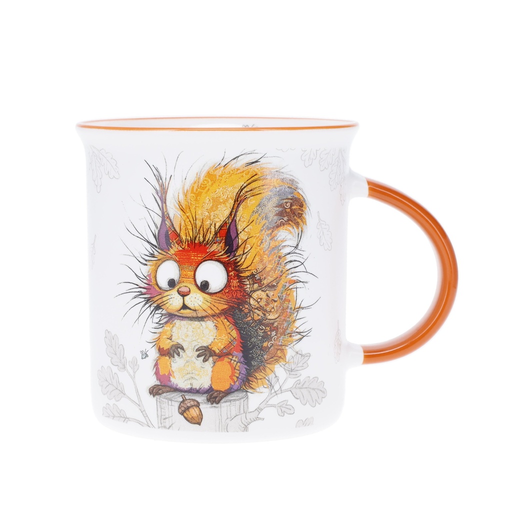 MUG TIMBALE DROIT M 320 ML KOOK ECUREUIL NOISETTE
