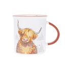 MUG TIMBALE DROIT M 320 ML KOOK VACHE ECOSSAISE SAPIN
