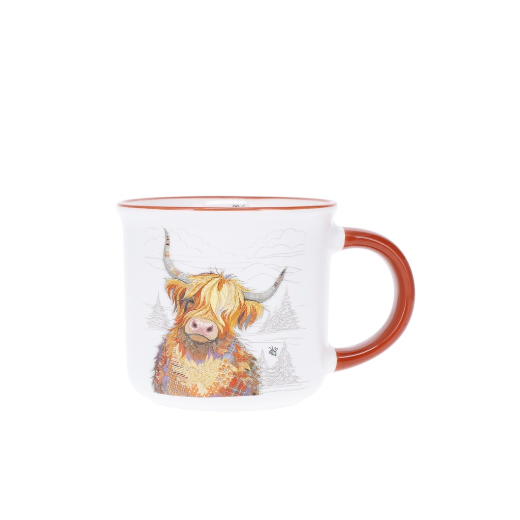 MUG TIMBALE EXPRESSO 125 ML KOOK VACHE ECOSSAISE SAPIN