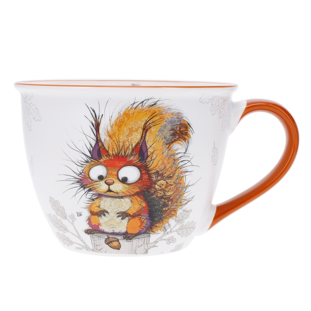 BOL TIMBALE A ANSE 550 ML KOOK ECUREUIL NOISETTE