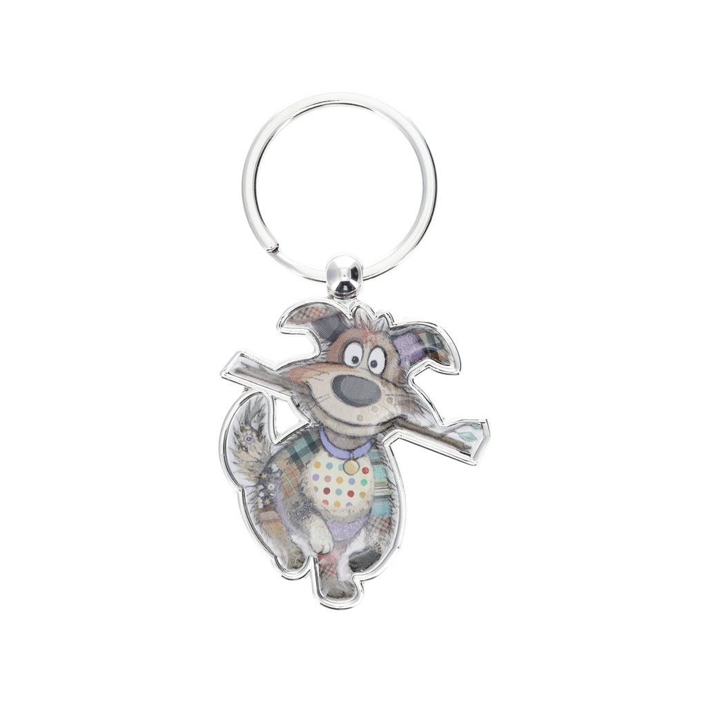 PORTE CLE EN FORME EN METAL KOOK CHIEN BATON