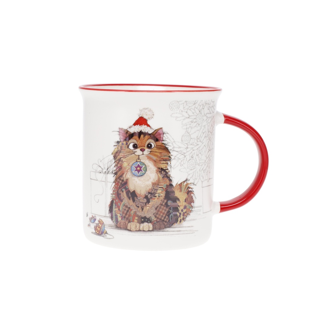 MUG TIMBALE DROIT M 320 ML KOOK NOEL CHAT ROUX