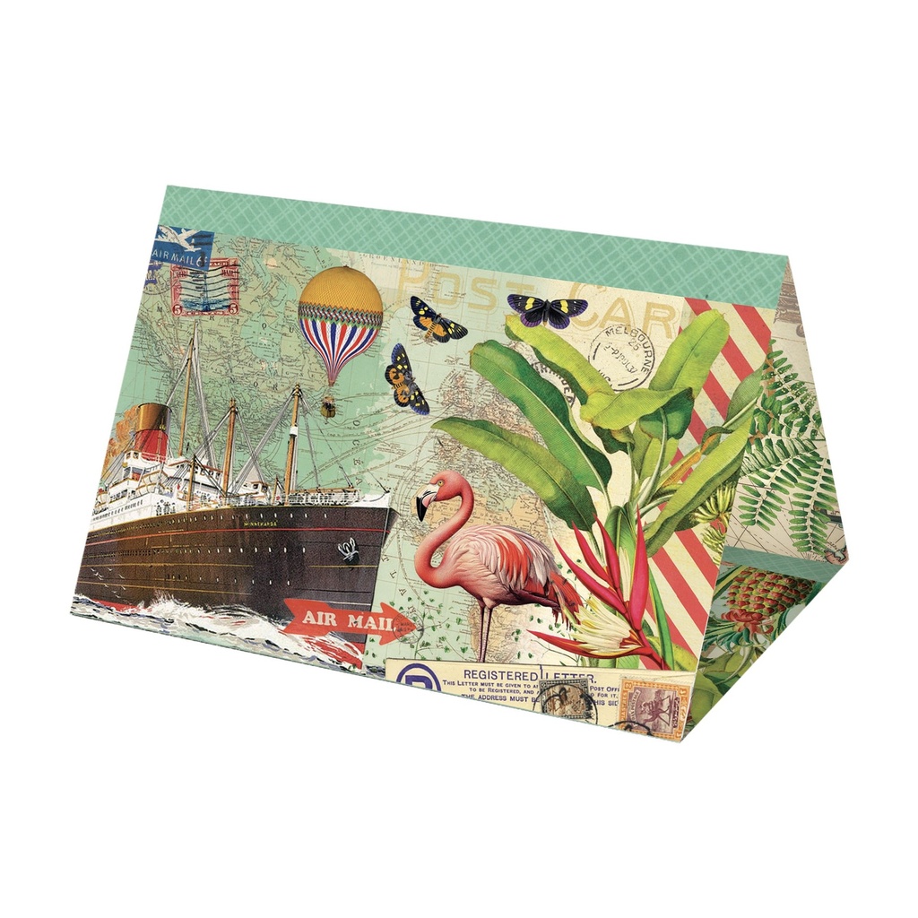 CARTE CHEVALET 3 VOLETS 10,5 X 7 + ENVELOPPE 