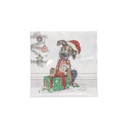 PACK DE 20 SERVIETTES EN PAPIER CARRE 16,5 CM KOOK NOEL CHIEN
