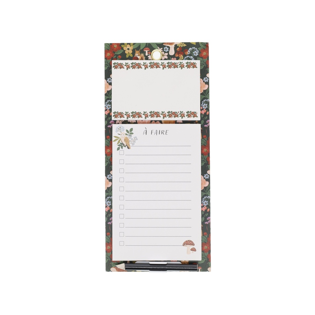 TO DO LIST AIMANTEE AVEC CRAYON BALADE EN FORET