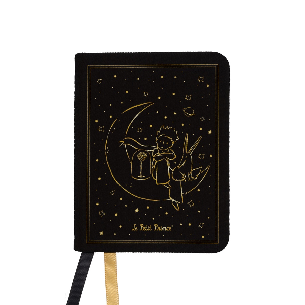 NB LIGNE A7 DOS COLLE COUSU COUVERTURE TISSUS LE PETIT PRINCE NOIR DORE