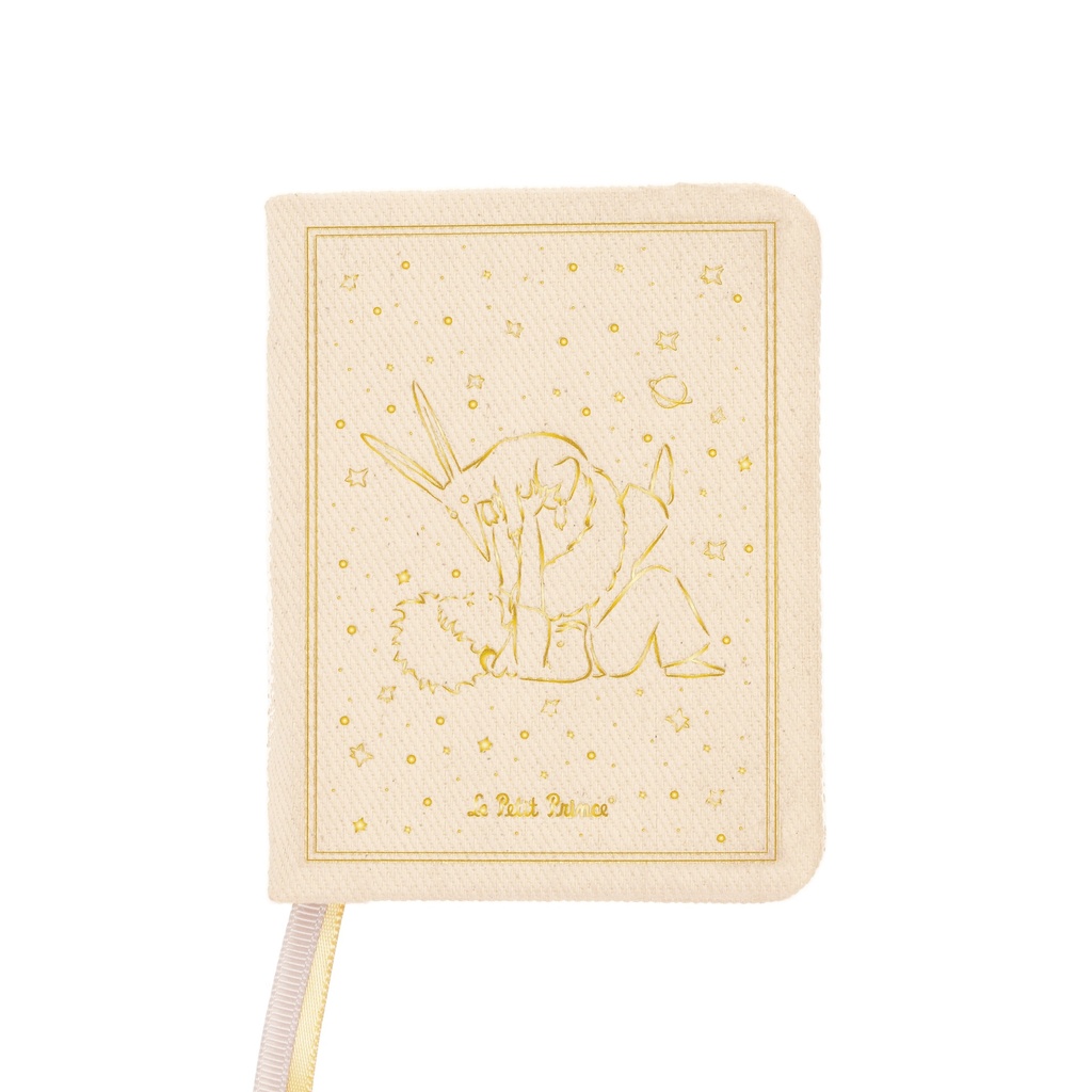 NB LIGNE A7 DOS COLLE COUSU COUVERTURE TISSUS LE PETIT PRINCE BLANC DORE