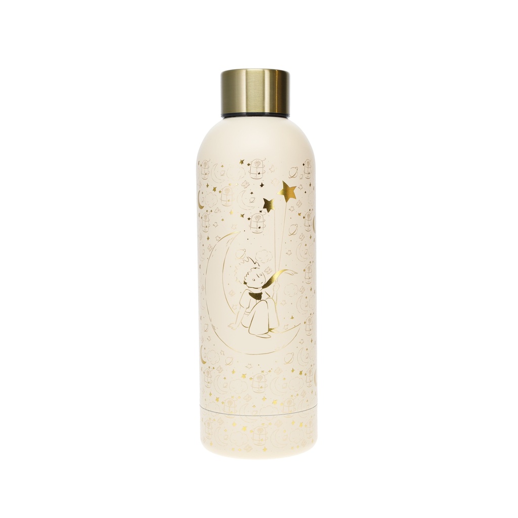 BOUTEILLE 500 ML AVEC MARQUAGE A CHAUD LE PETIT PRINCE BLANC DORE