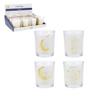 BOUGIE PARFUMEE 65 GR VERRE TRANSPARENT EN DISPLAY LE PETIT PRINCE DORE ASSORTIS
