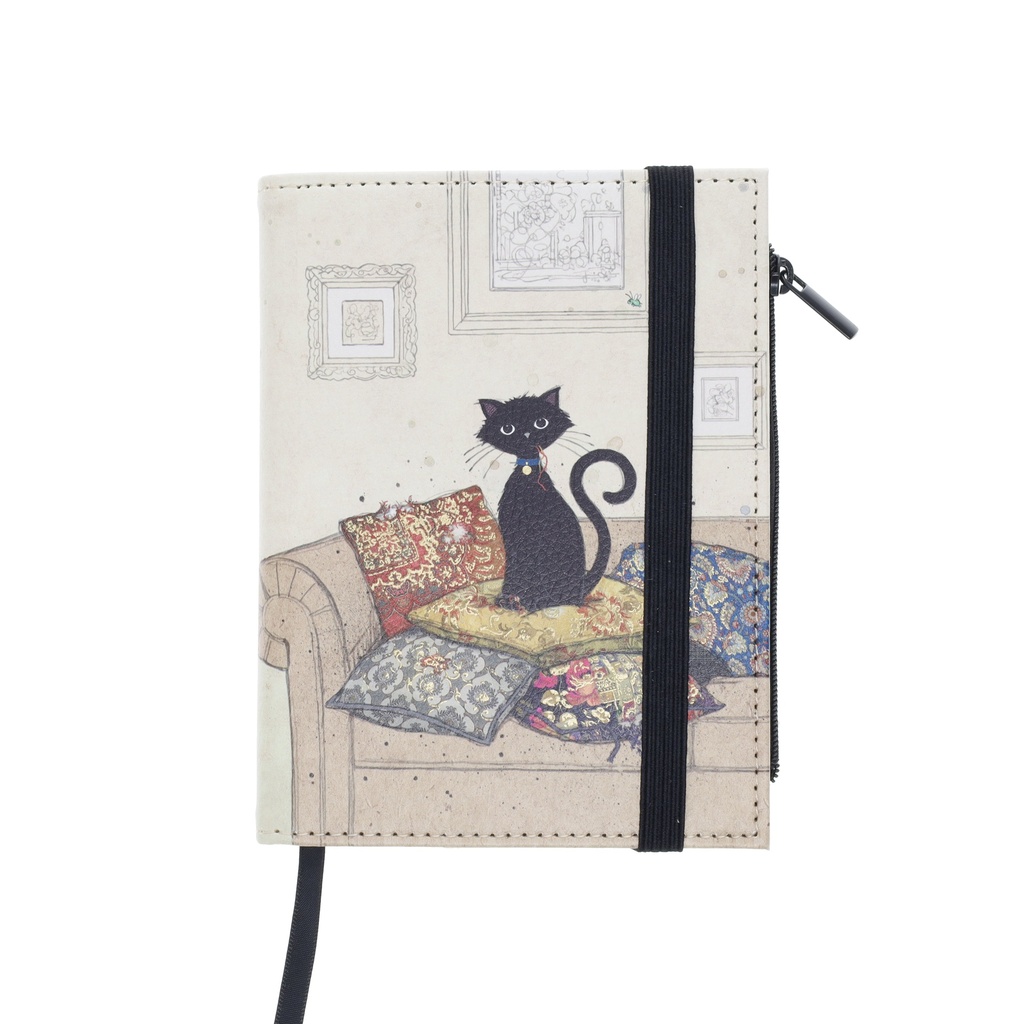 NB LIGNE A6 POCHETTE PU RECYCLE BUG ART CHAT ET COUSSINS