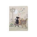 NB LIGNE A6 COUVERTURE SOUPLE PU BUG ART COUPLE DE CHATS