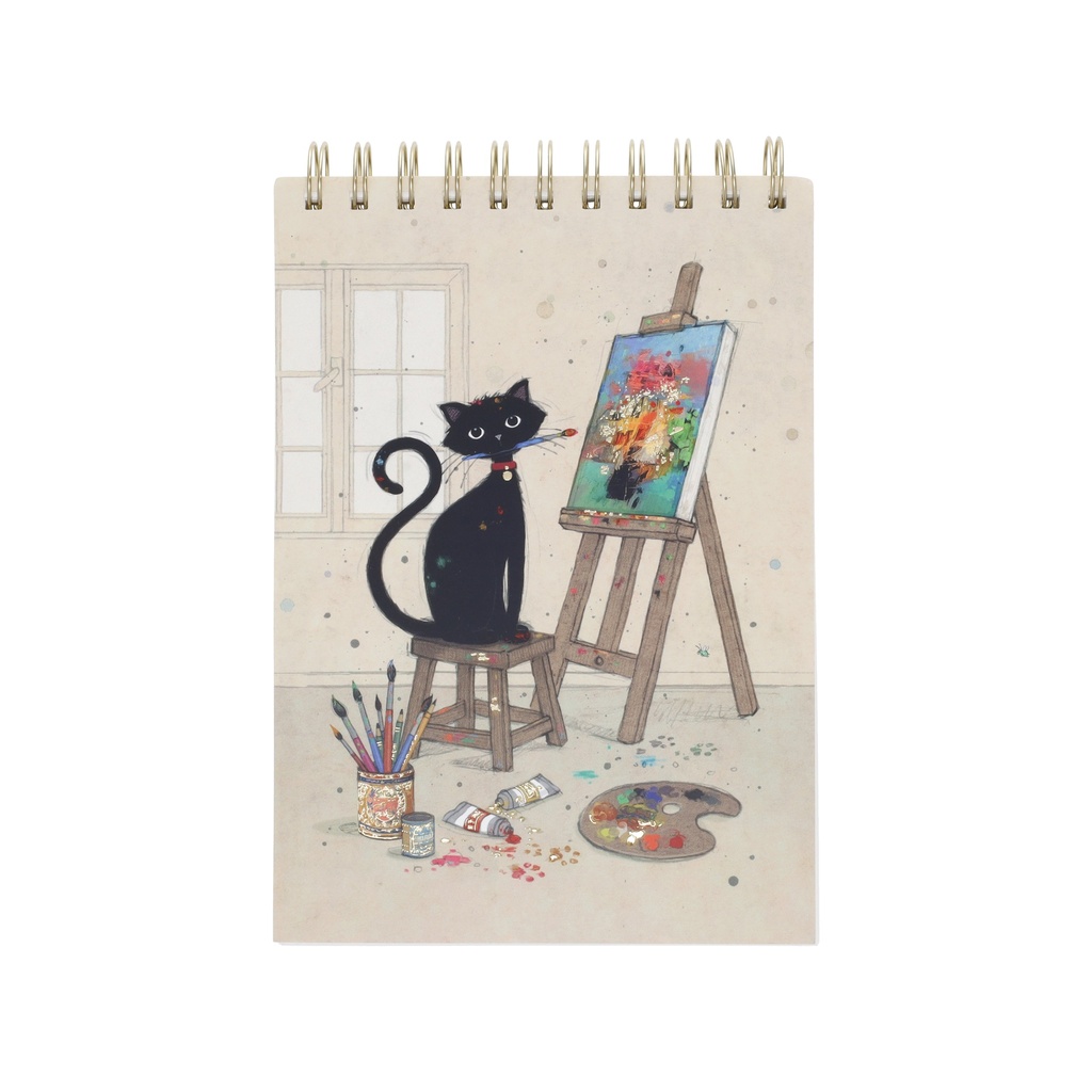 CARNET A DESSIN A5 BUG ART CHAT PEINTRE