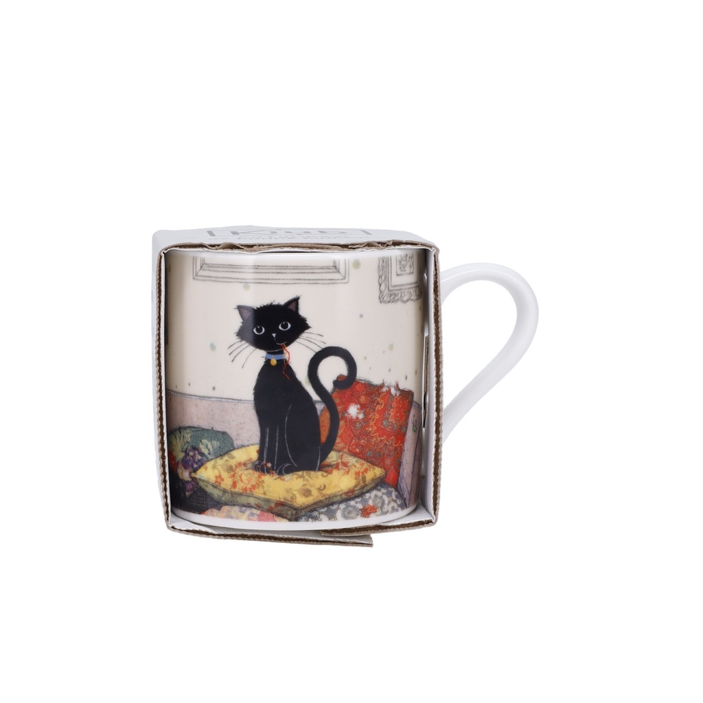 MUG EXPRESSO DROIT + FOURREAU BUG ART CHAT ET COUSSINS