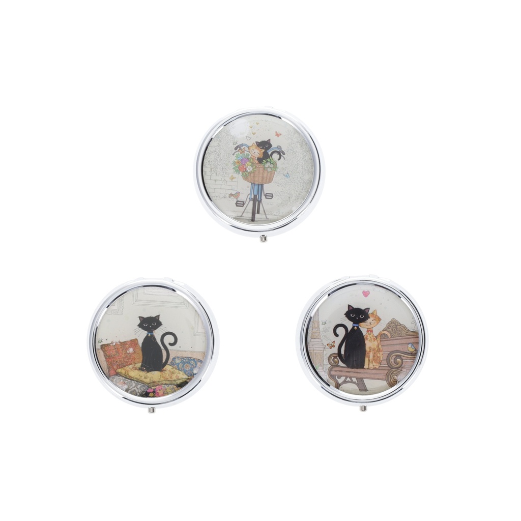 CENDRIER DE POCHE EN METAL BUG ART CHATS ASSORTIS