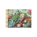 MINI CAHIER ILLUSTRE 48 PAGES 15 X 10 CM - PERRUCHE BOITE A THE