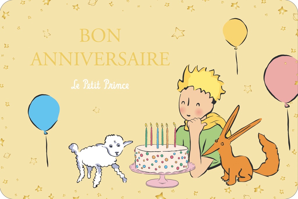 CARTE SIMPLE LE PETIT PRINCE 10 X 15 H MESSAGE