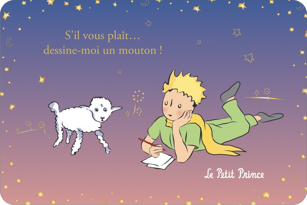 CARTE SIMPLE LE PETIT PRINCE 10 X 15 H DEGRADE