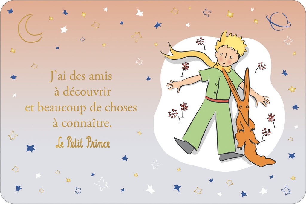 CARTE SIMPLE LE PETIT PRINCE 10 X 15 H DEGRADE