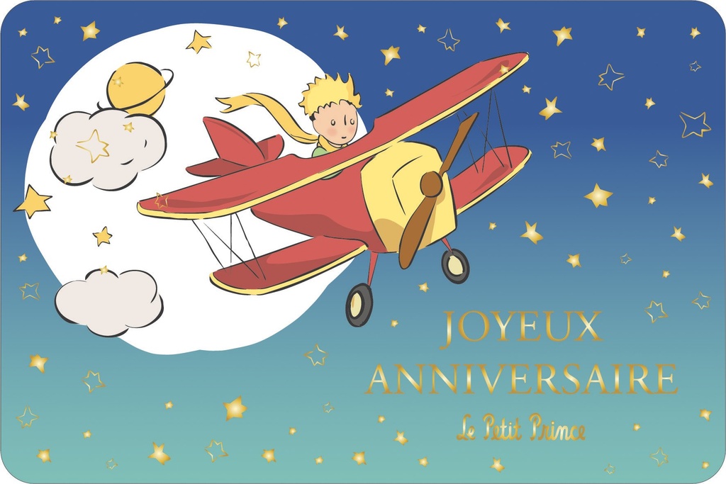 CARTE SIMPLE LE PETIT PRINCE 10 X 15 H DEGRADE