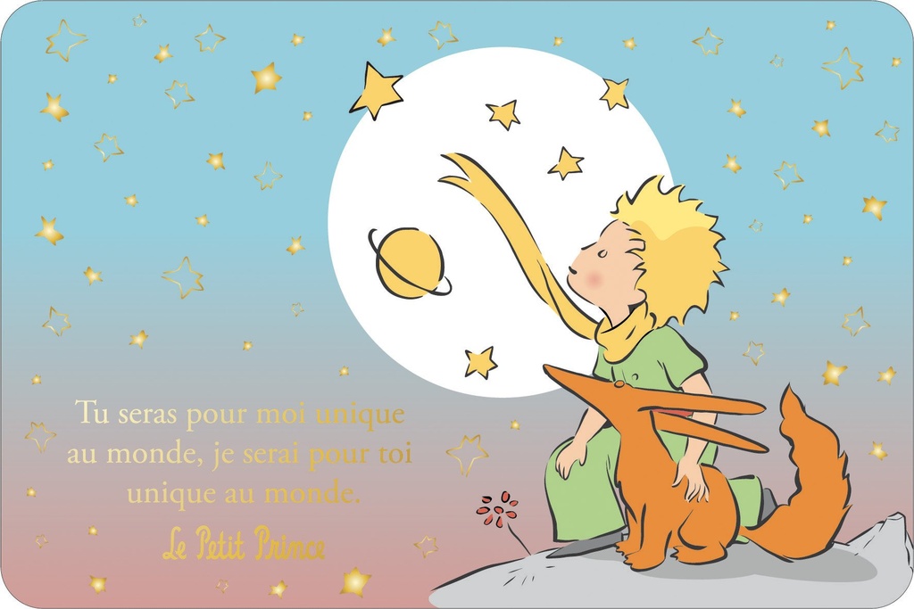 CARTE SIMPLE LE PETIT PRINCE 10 X 15 H DEGRADE