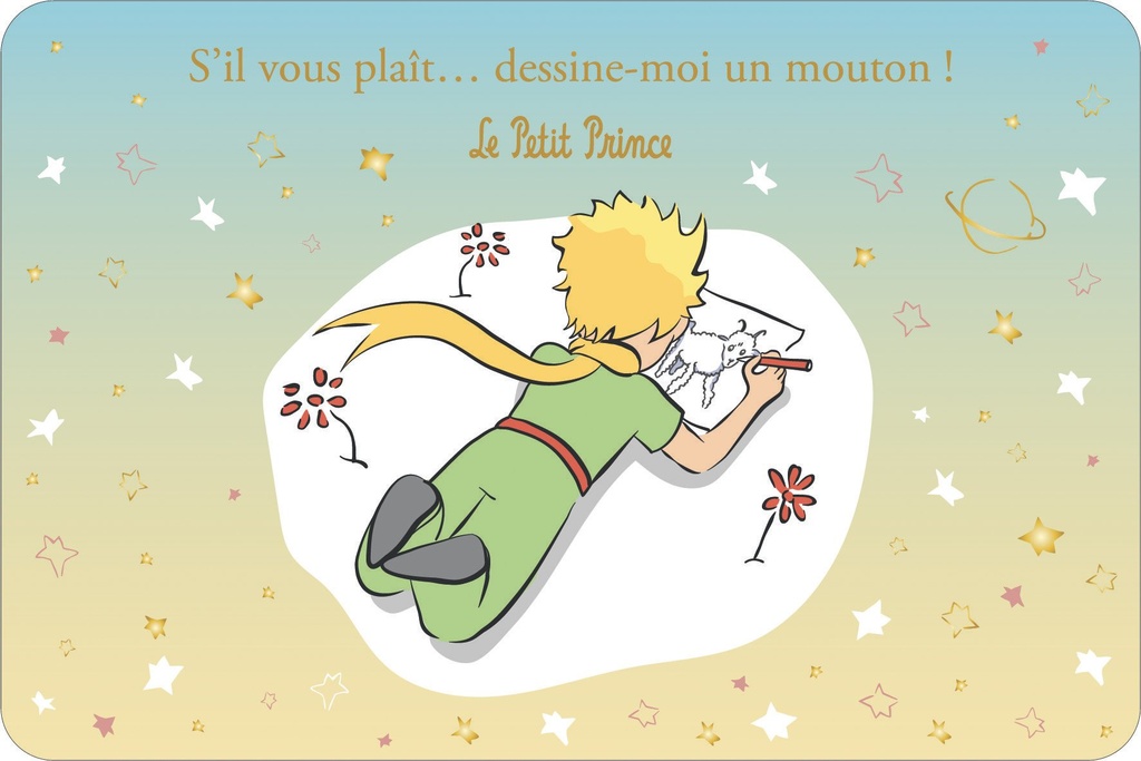 CARTE SIMPLE LE PETIT PRINCE 10 X 15 H DEGRADE