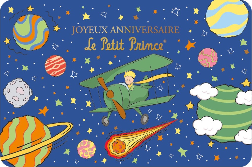 CARTE SIMPLE LE PETIT PRINCE 10 X 15 H 