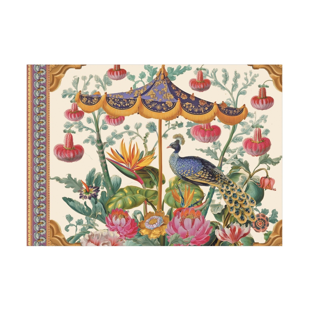 CAHIER ILLUSTRE 48 PAGES 21 X 15 CM - JARDINS EXOTIQUES