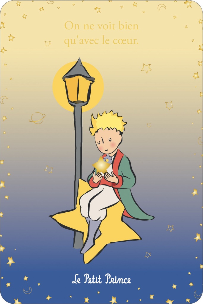 CARTE SIMPLE LE PETIT PRINCE 10 X 15 V DEGRADE