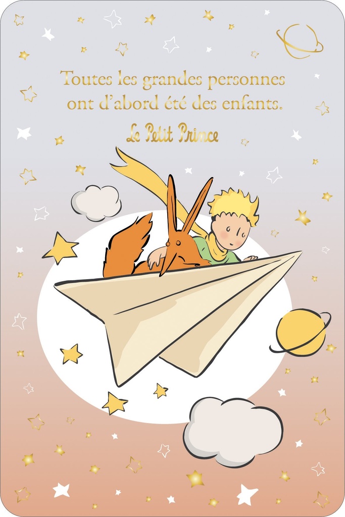 CARTE SIMPLE LE PETIT PRINCE 10 X 15 V DEGRADE