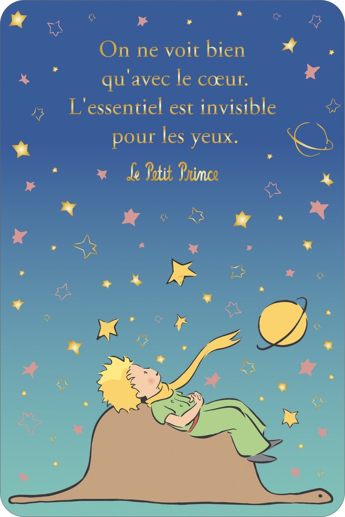 CARTE SIMPLE LE PETIT PRINCE 10 X 15 V DEGRADE