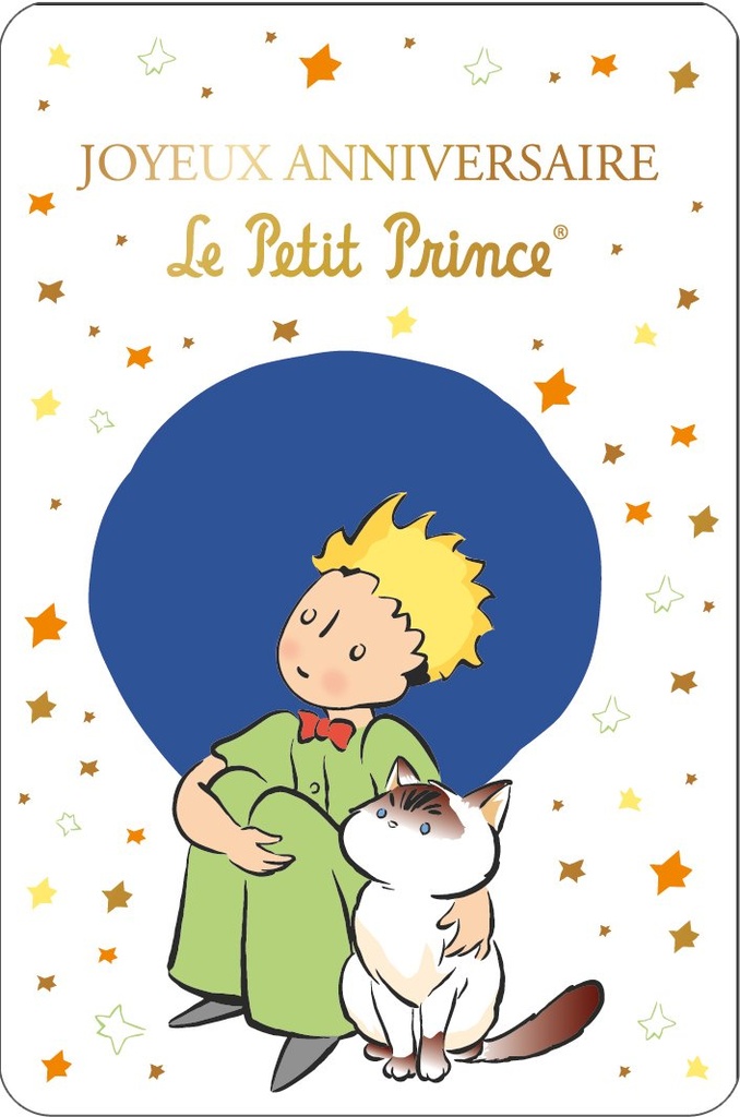 CARTE SIMPLE LE PETIT PRINCE 10 X 15 V