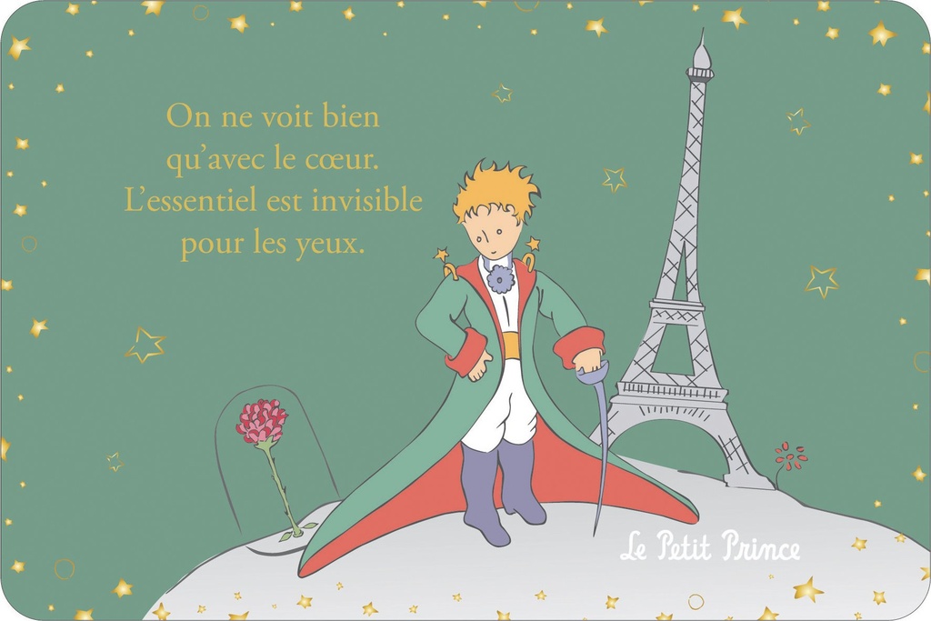 CARTE SIMPLE LE PETIT PRINCE A PARIS 10 X 15 H