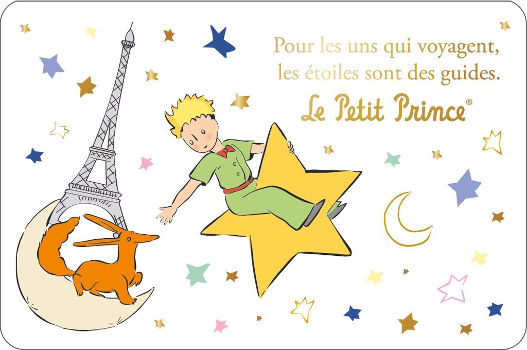 CARTE SIMPLE LE PETIT PRINCE A PARIS 10 X 15 H